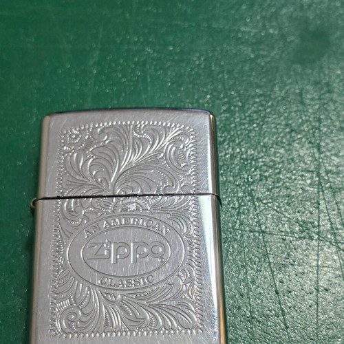Vintage Zippo lighter silver Venetian filigree design