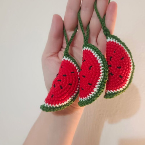 Watermelon keychain new handmade from scratch