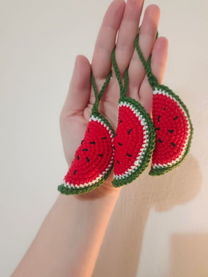 Watermelon keychain new handmade from scratch