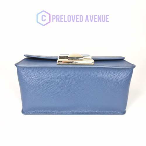 Furla Venere Mini Bag new, dark blue leather crossbody