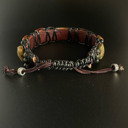 Men’s bracelet Energy of Change new with jasper, red jasper, unakite