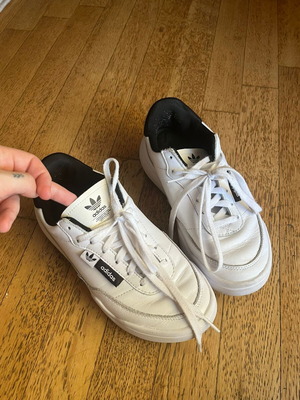 Adidas Originals White Platform Sneakers used, size 37.5