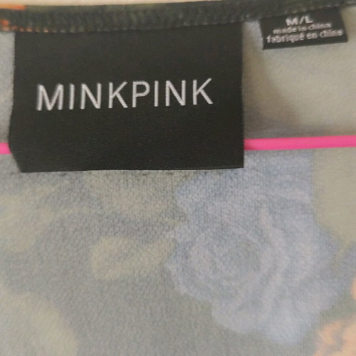 Kimono black floral Minkpink like new, size M/L