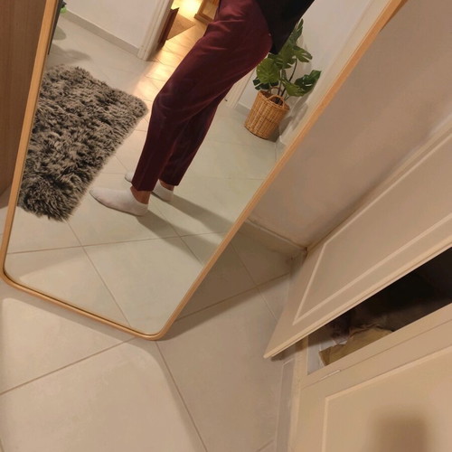 Cropped high-waist pants like new, burgundy