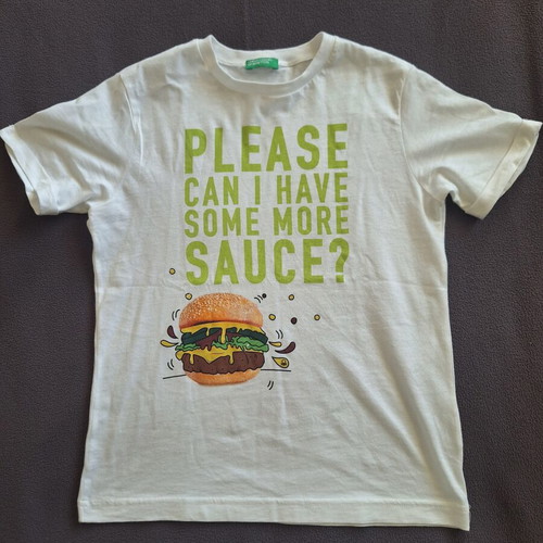 Benetton kids t-shirt 140 cm like new, white