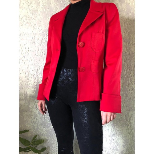 Regina Schrecker red blazer used, size M-L