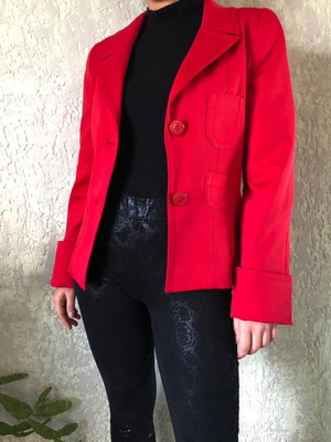 Regina Schrecker red blazer used, size M-L