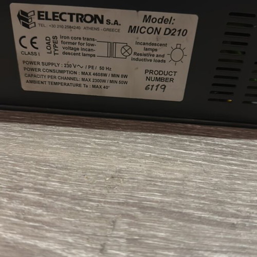 Conventional architectural lighting dimmer Electron Micon System used