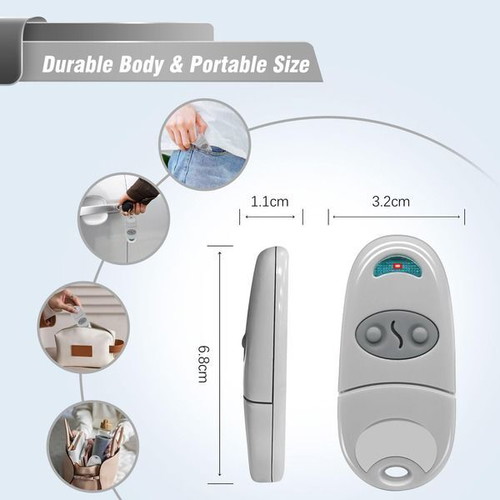 Garage door remote control 433.92 MHz, 2 channels, set of 2