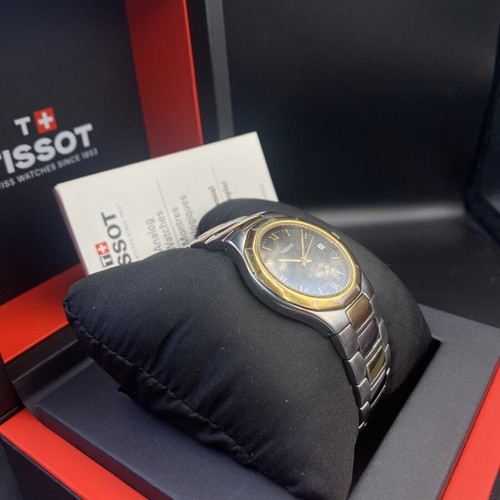 Tissot PRX P580 men's watch like new, two-tone black dial