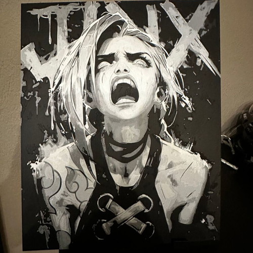 3D embossed image of Jinx from Arcane series, new