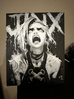 3D embossed image of Jinx from Arcane series, new