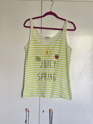Pull&Bear Juicy Spring Striped Tank Top Size L like new