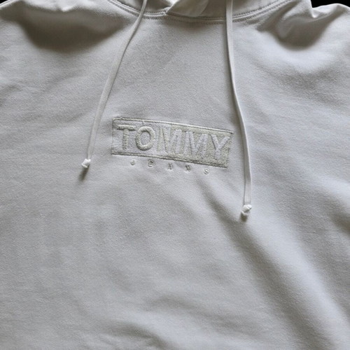 Tommy Jeans Hoodie white Medium like new, relaxed fit