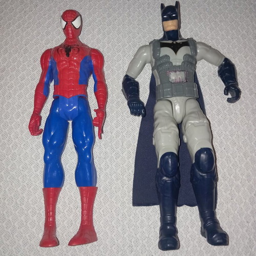 Spiderman and Batman figures like new, 28 cm, gift Superman figure