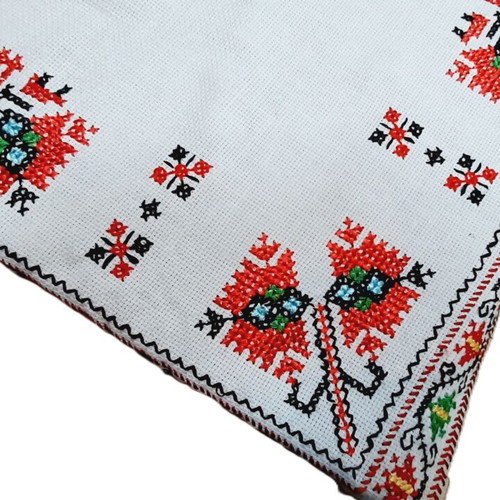 Hand-Embroidered Tablecloth with Traditional Bulgarian Motifs like new