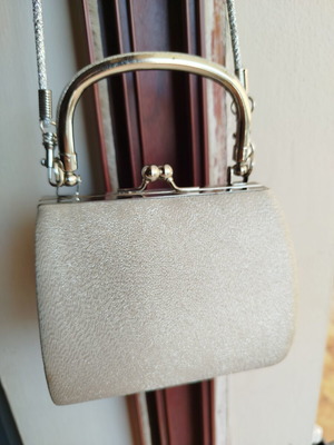 Evening shoulder bag silver like new