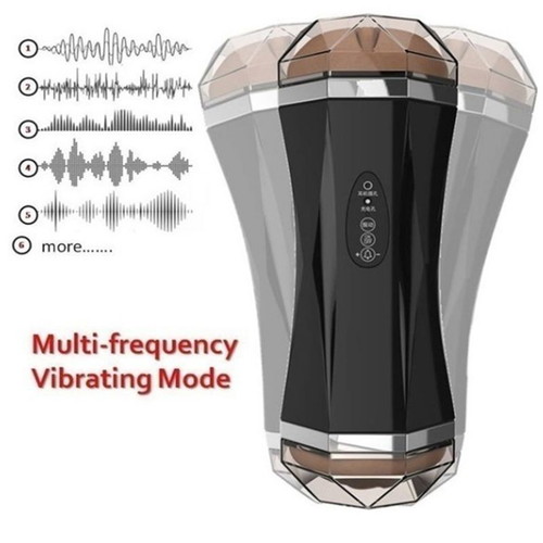 Men Masturbator with Vibration and Earphones, New
