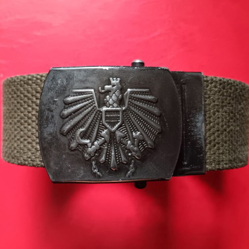 Collectible military belt with buckle used, length 1.04 meters