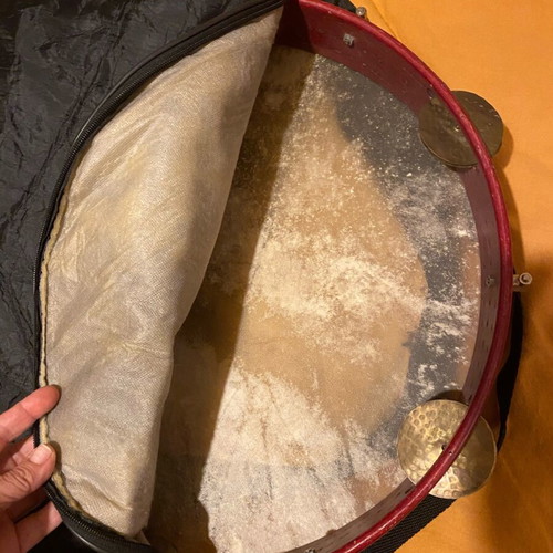 Bendir Percussion Like New With Genuine Leather
