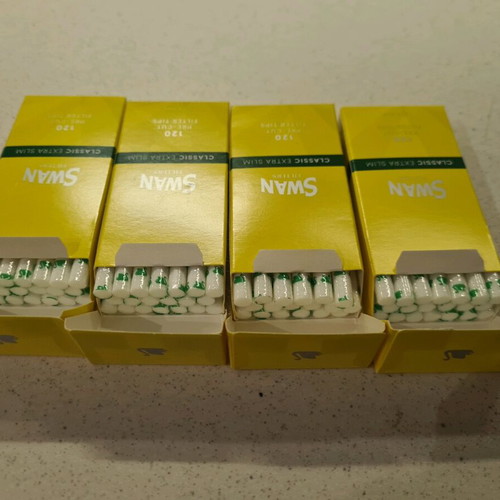 Zig Zag metal rolling tobacco case like new with 4 packs of Swan filters
