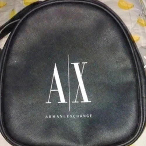 Armani Exchange backpack bag, black, medium size
