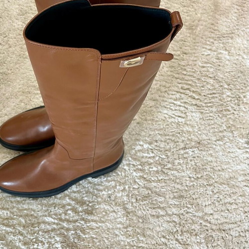 Furla leather women's boots size 41 new, cognac