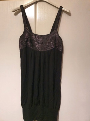 Black sequin blouse top size S like new