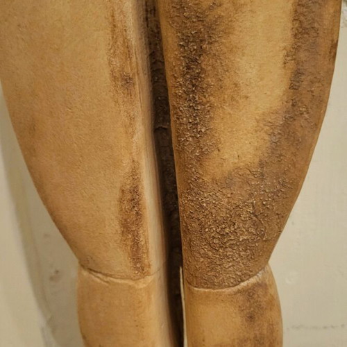 Cycladic art figurine like new, male with marble base