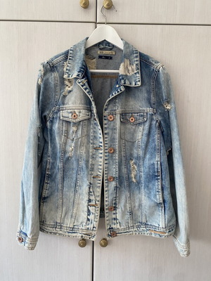 BSB denim jacket used, size Large, blue