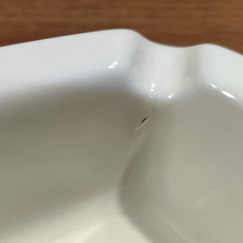 Dewar's White Label scotch whisky ceramic ashtray used