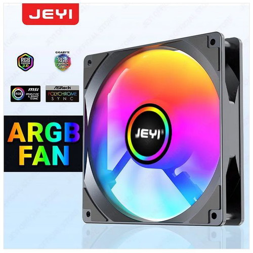 Jeyi 120mm ARGB Cooling Fan AURA Ultra Silent Heatsink new