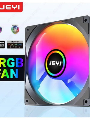 Jeyi 120mm ARGB Cooling Fan AURA Ultra Silent Heatsink new