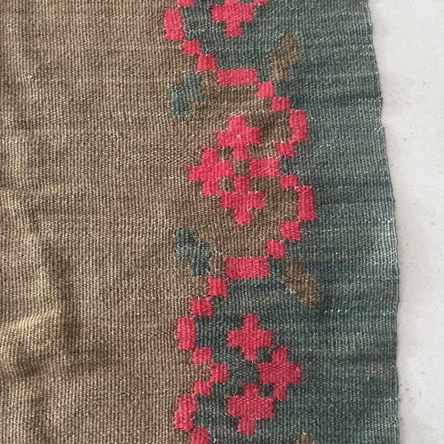 Handmade kilim used, single piece, loom woven