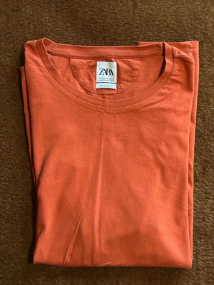 Zara men's T-shirt like new, orange, size XL
