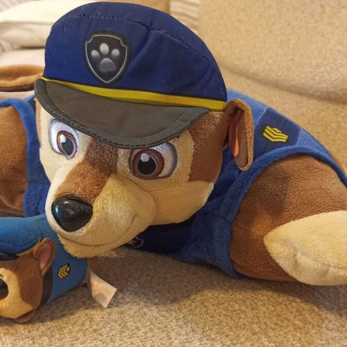 Chase Paw Patrol Pillow Pets used with Ty plush figure