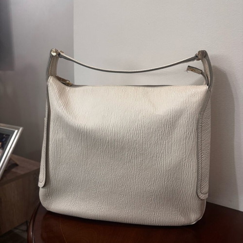 Furla shoulder bag like new, white natural leather