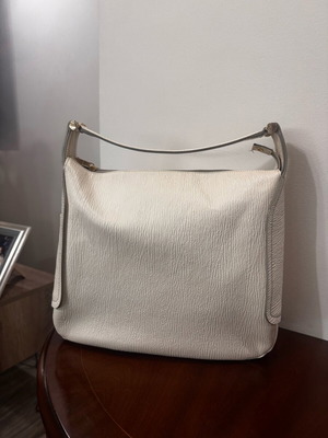Furla shoulder bag like new, white natural leather
