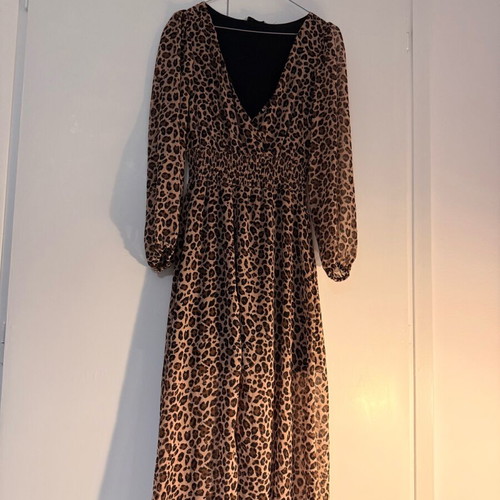 Maxi summer dress animal print Stradivarius like new, size S
