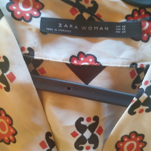 Zara caftan dress like new, white multicolor XS