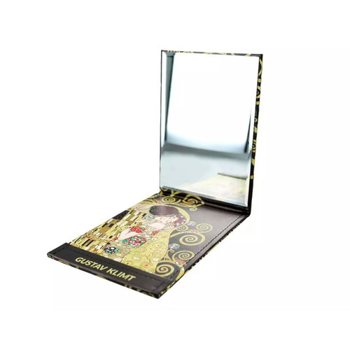 Bijou mirror with Kiss artwork by Gustav Klimt new, leatherette