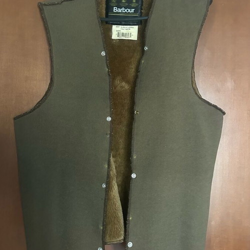 Barbour inner vest like new, size L, brown and green