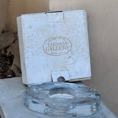 Thomas Gallery Crystal Ashtray 24% Lead Crystal like new with box