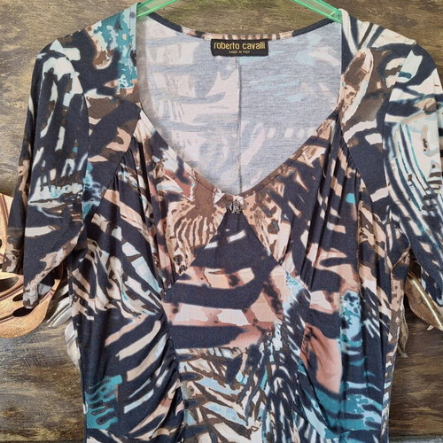 Roberto Cavalli Vintage elastic draped cocktail dress, like new, size M