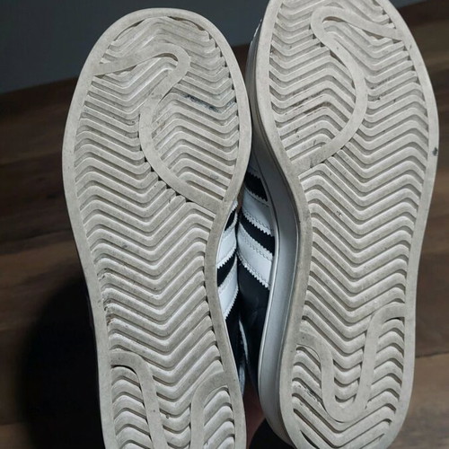 Adidas Superstar 36 used, black sports shoes with elevated sole