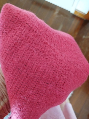 Long Sarpa scarf double-sided fuchsia and grey like new