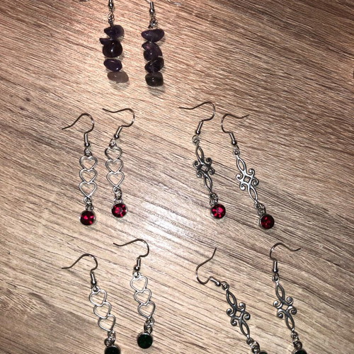 Handmade boho earrings new, silver