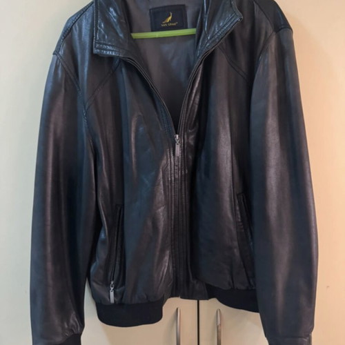 Van Graaf women's leather bomber jacket used, size L, black
