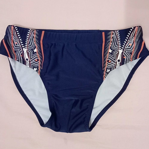 Navy slip swimwear with ethnic geometric print Crazy Men, size M, new