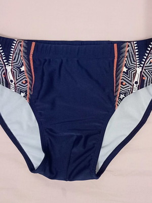 Navy slip swimwear with ethnic geometric print Crazy Men, size M, new
